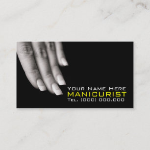 Tarjetas de visita profesional de manicura