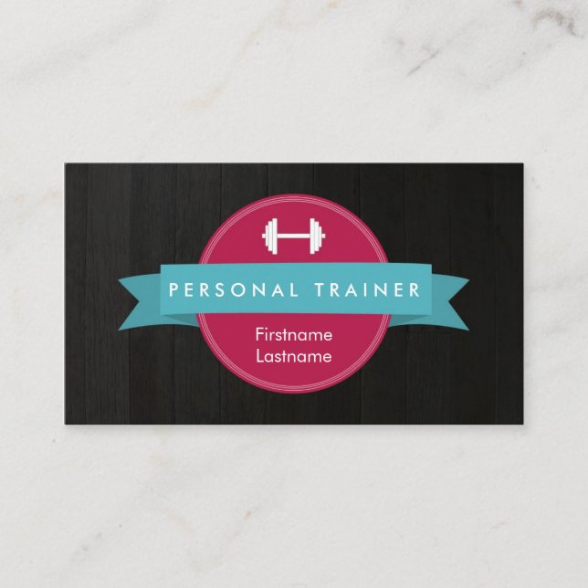 Tarjetas de visita profesional de moda para entren (Anverso)