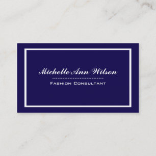 Tarjetas de visita profesional de Navy Blue Square