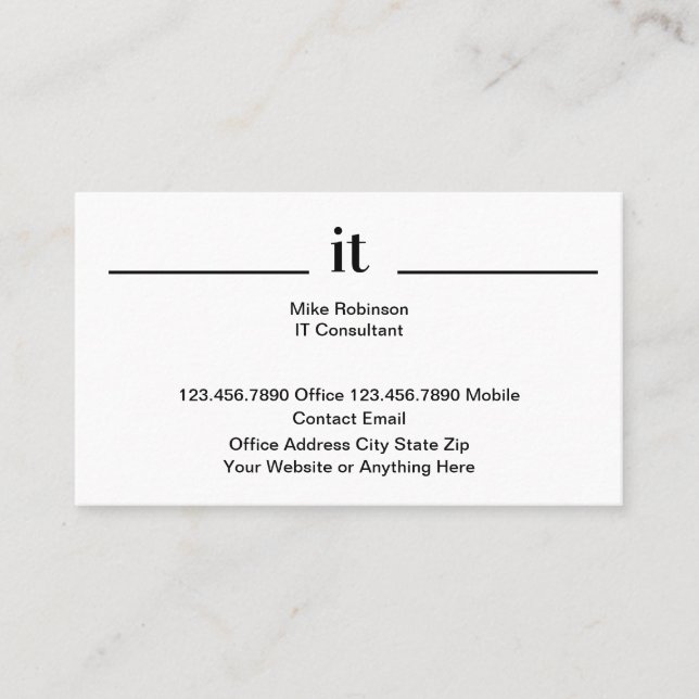 Tarjetas de visita profesional de tecnología de la (Anverso)