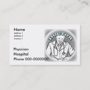 Tarjetas de visita profesional del médico