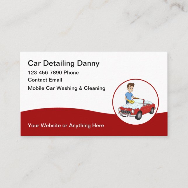 Tarjetas de visita profesional Guay Modern Car Was (Anverso)