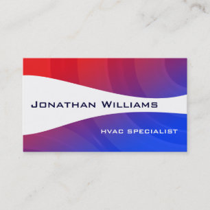 Tarjetas de visita profesional HVAC modernas
