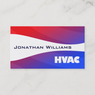 Tarjetas de visita profesional HVAC modernas