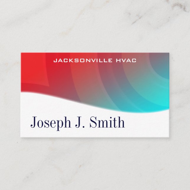 Tarjetas de visita profesional HVAC modernas (Anverso)