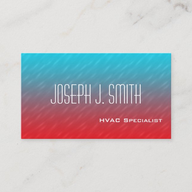Tarjetas de visita profesional HVAC modernas (Anverso)