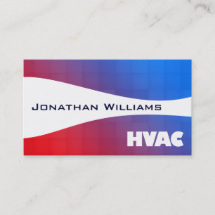 Tarjetas de visita profesional HVAC modernas