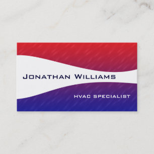 Tarjetas de visita profesional HVAC modernas