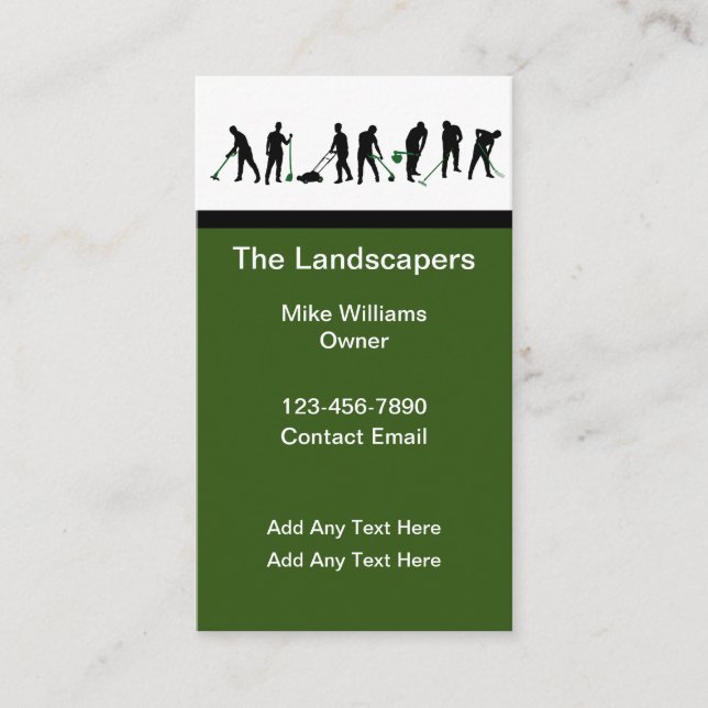 Tarjetas de visita profesional Landscaper (Anverso)