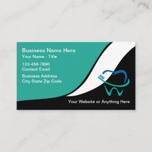 Tarjetas de visita profesional moderna de Dentist 