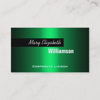 Tarjetas de visita profesional moderna y verde