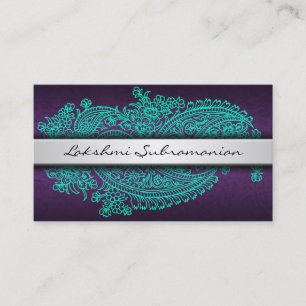 Tarjetas de visita profesional Paisley para India