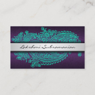 Tarjetas de visita profesional Paisley para India