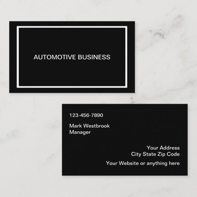Tarjetas de visita profesional para automóviles mo (Anverso / Reverso)