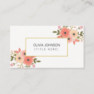 Tarjetas de visita profesional para flores elegant