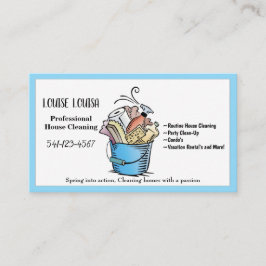 Tarjetas de visita profesional para limpieza de ca