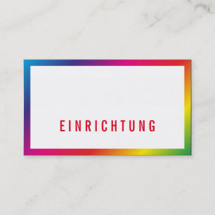 Tarjetas de visita profesional Rainbow