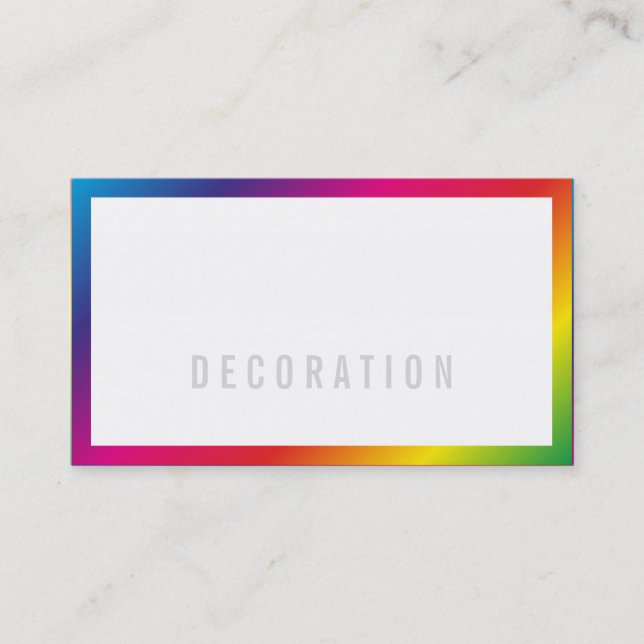 Tarjetas de visita profesional Rainbow (Anverso)