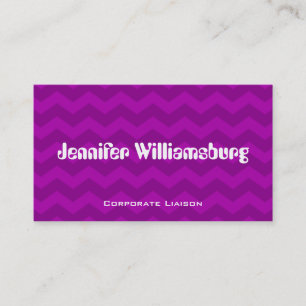 Tarjetas de visita profesional Retro Purple Chevro