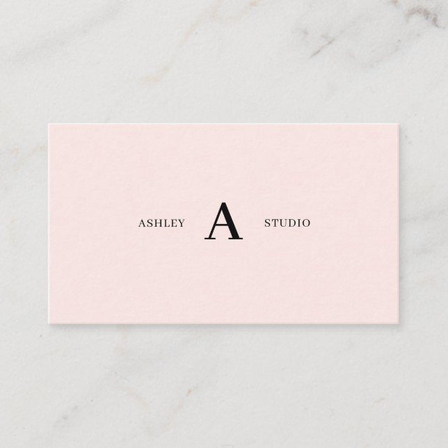 Tarjetas de visita profesional simple y rosa (Anverso)