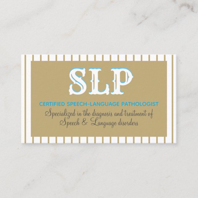 Tarjetas de visita profesional SLP (Anverso)