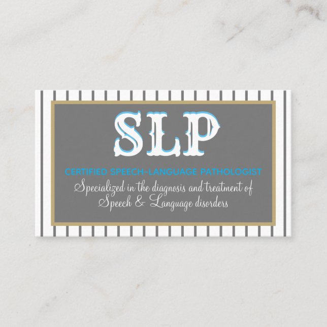 Tarjetas de visita profesional SLP (Anverso)