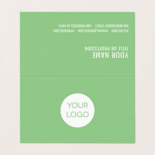 Tarjetas de visita profesional verde y moderna con