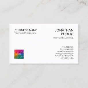 Tarjetas de visita profesionales Aquí el logotipo