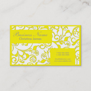 Tarjetas de visita profesionales de damasco blanco