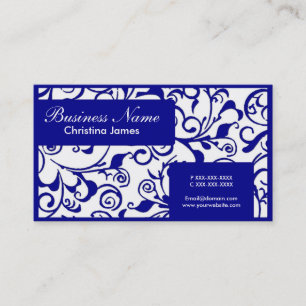 Tarjetas de visita profesionales de damasco blanco