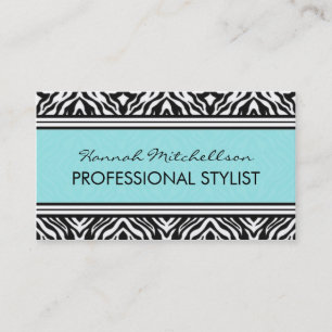 Tarjetas de visita profesionales de la cebra