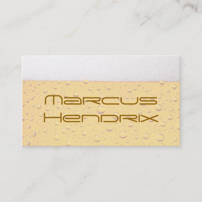 Tarjetas de visita profesionales de la cerveza (Anverso)