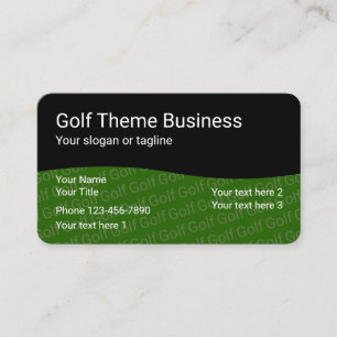 Tarjetas de visita profesionales del golf