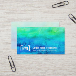 Tarjetas de visita profesionales del verde azul