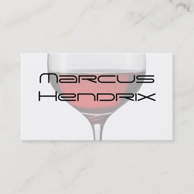 Tarjetas de visita profesionales del vino rojo (Anverso)