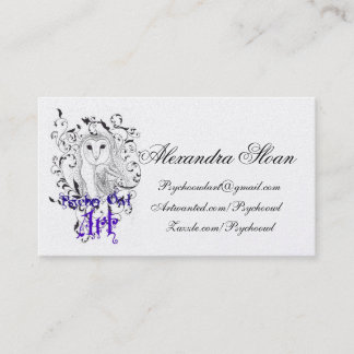 Tarjetas de visita psicas del búho