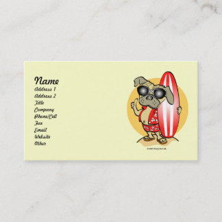 Tarjetas de visita Pug Business de estilo retro Su