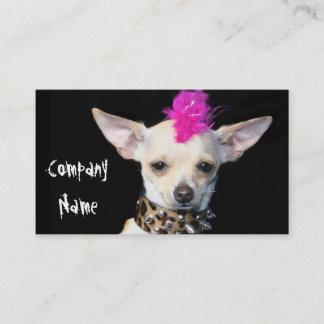 Tarjetas de visita punkyes de la chihuahua