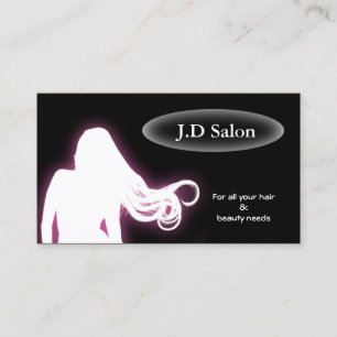 tarjetas de visita purple Hair Salon