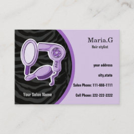 Tarjetas de visita Purple Hair Salon
