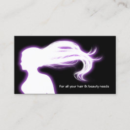 tarjetas de visita purple Hair Salon