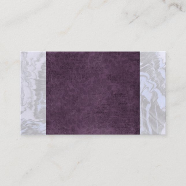 Tarjetas de visita Purple Marble Vintage (Anverso)