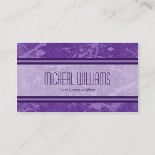 Tarjetas de visita Purple Modern CEO Company