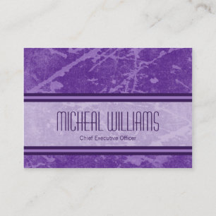 Tarjetas de visita Purple Modern Large CEO Company