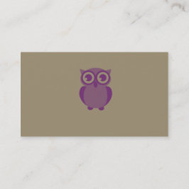 Tarjetas de visita Purple Owl