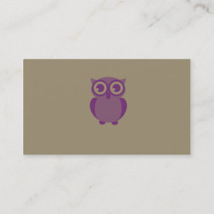 Tarjetas de visita Purple Owl