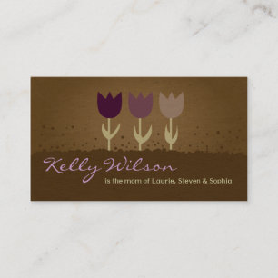 Tarjetas de visita Purple Tulip Mommy