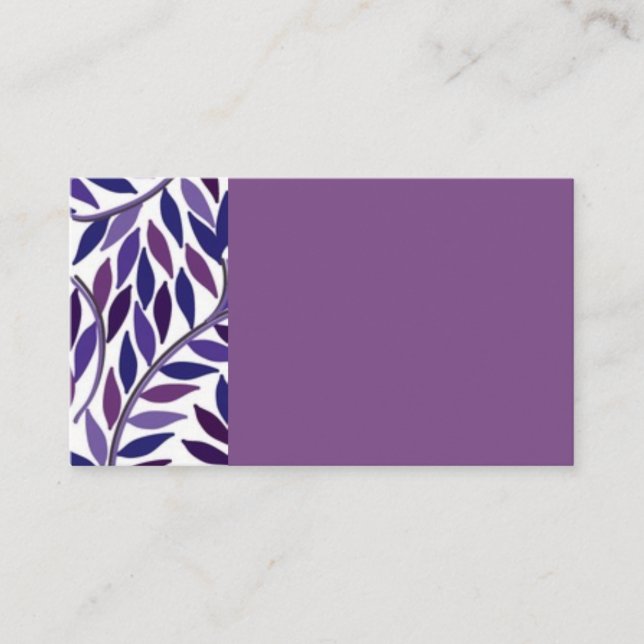 Tarjetas de visita Purple Vine (Anverso)