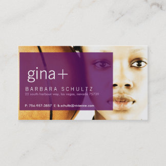 Tarjetas de visita [púrpura] de Gina
