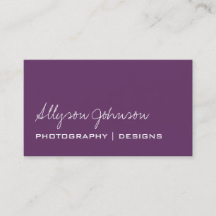 Tarjetas de visita púrpuras